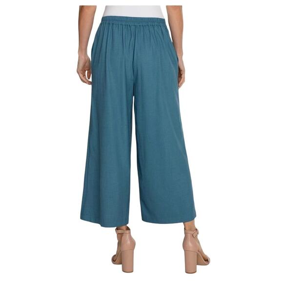 Liverpool Sailor Crop Side Leg Pull On Pants in Ocean Blue Size Large - Picture 2 of 9